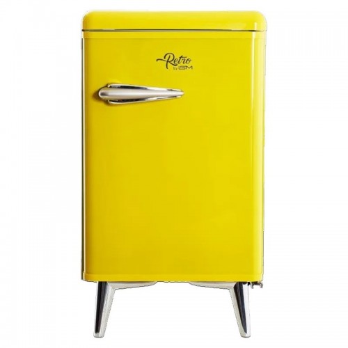 Retro Seri Blok Kapı 43 Lt. Minibar Sarı Renk